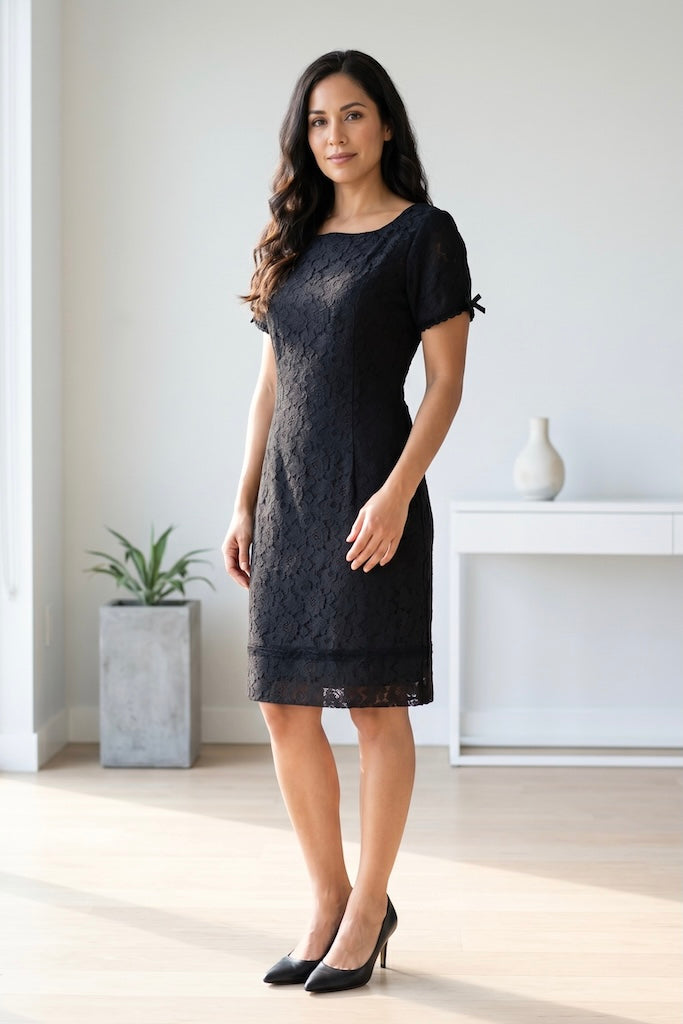 1950s Vintage Helen Whiting Black Lace Cocktail Dress – ThisBlueBird