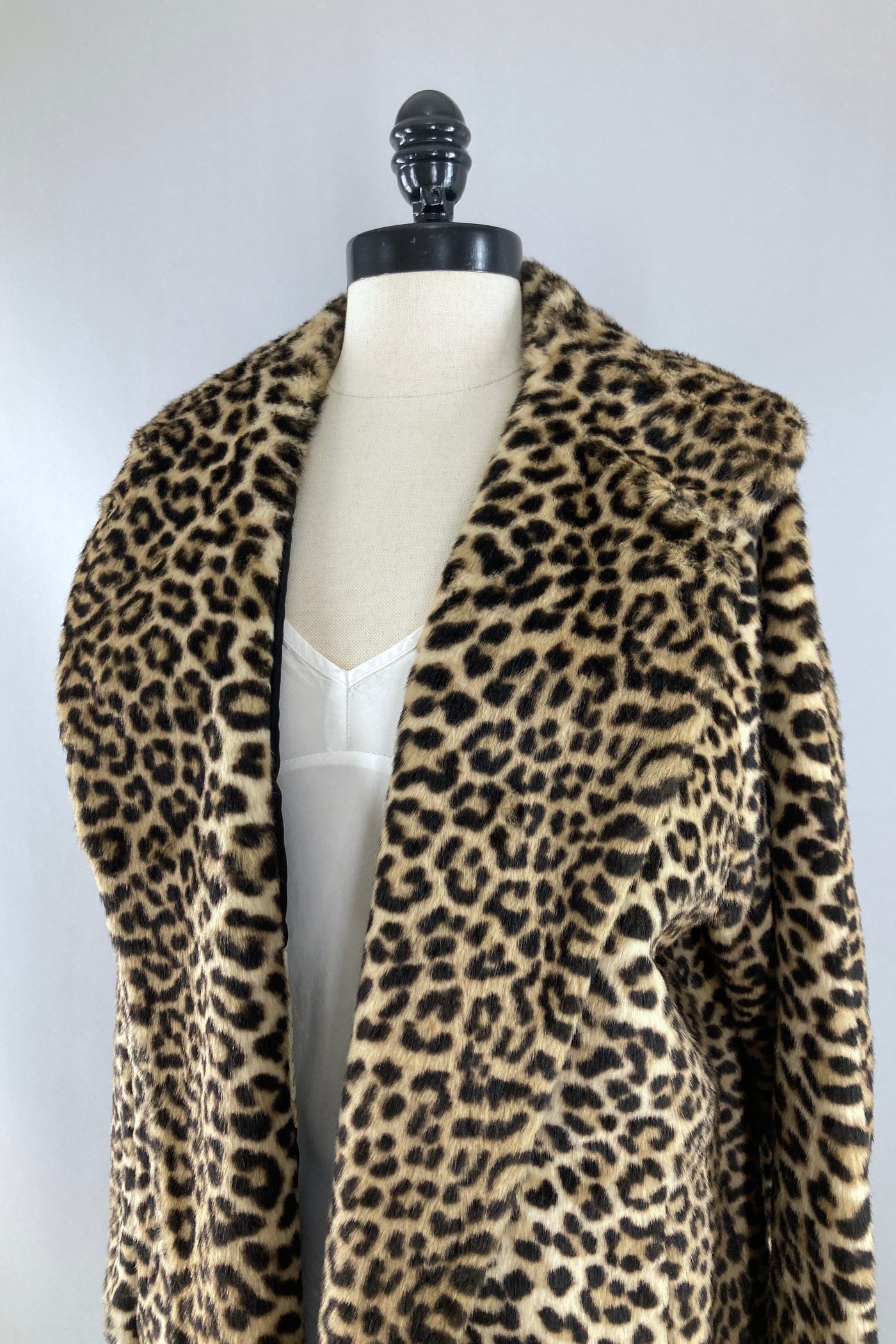 Vintage 1950s Leopard Faux Fur Jacket-ThisBlueBird