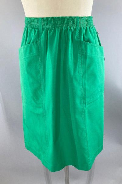 Vintage 1980s Green Koret Skirt-ThisBlueBird