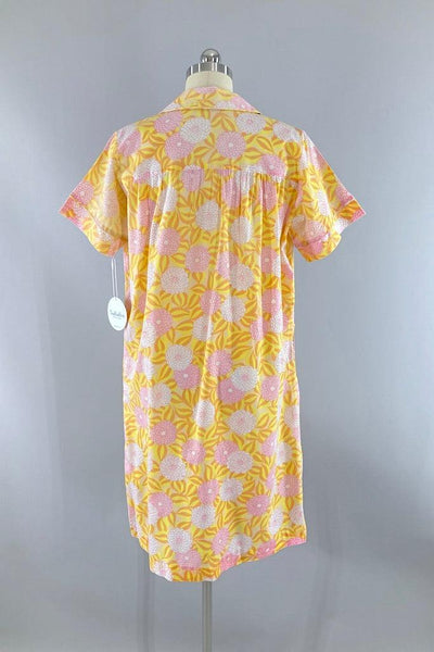 Vintage Chrysanthemum House Dress-ThisBlueBird