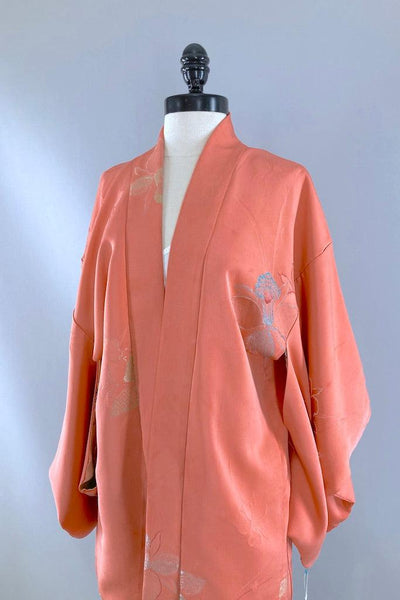 Vintage Pink Orchid Silk Kimono Cardigan-ThisBlueBird