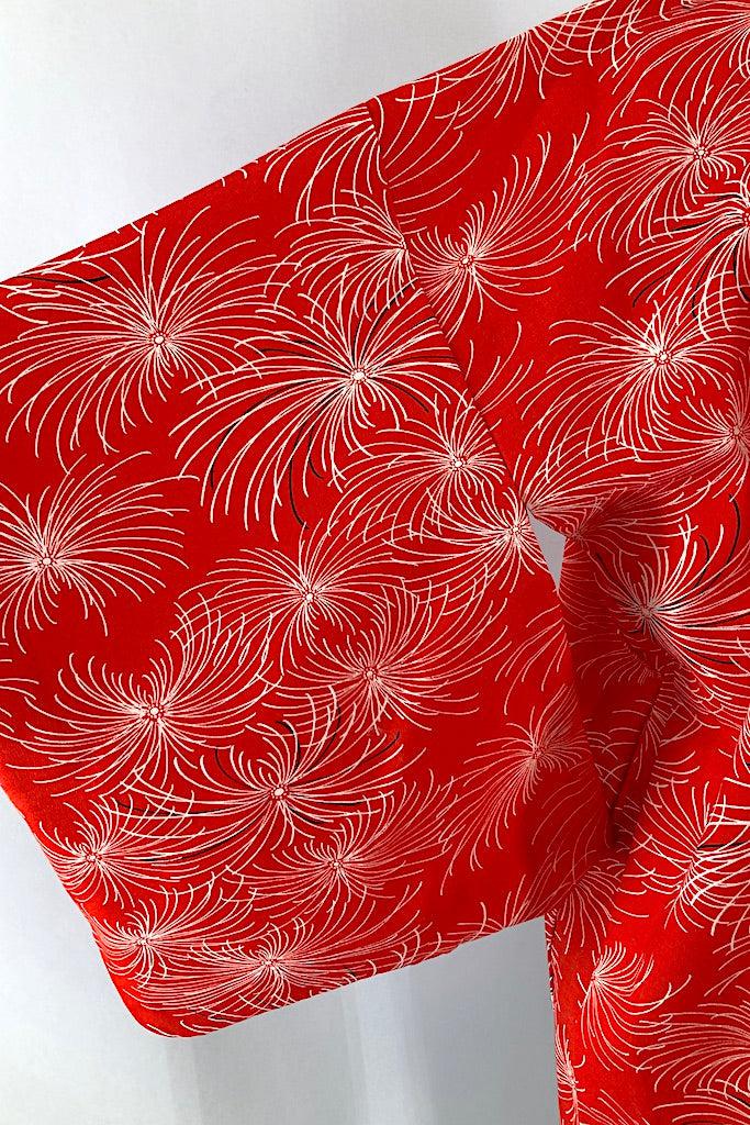 Vintage Red Starburst Kimono Jacket-ThisBlueBird