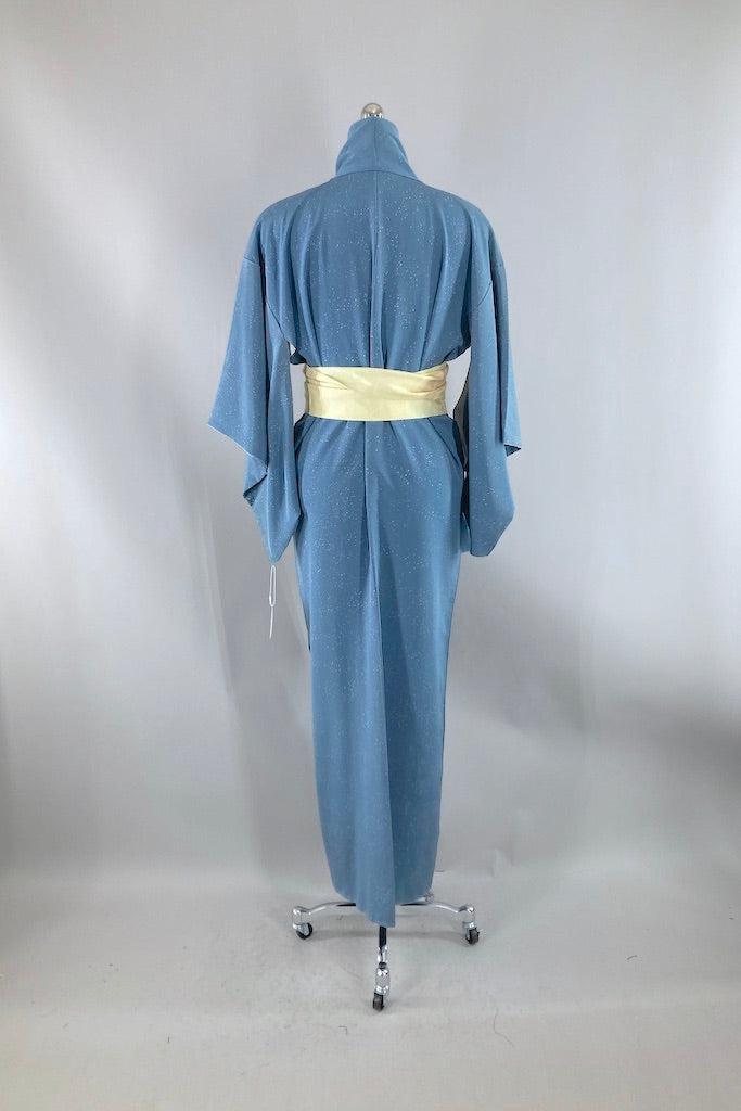 Vintage Slate Blue Gray Kimono-ThisBlueBird