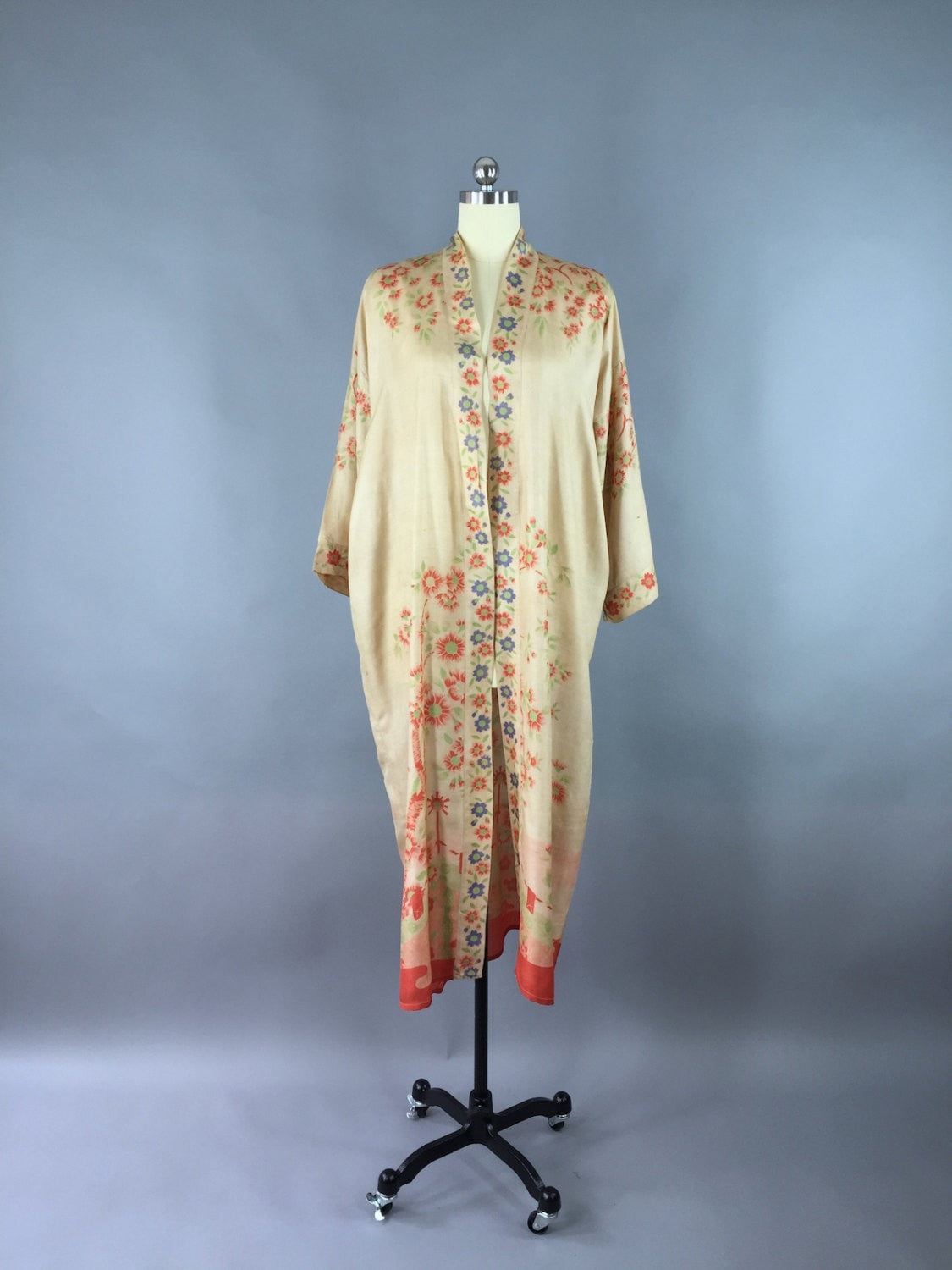 1920s Vintage Silk Kimono Robe / Art Deco 20s - ThisBlueBird