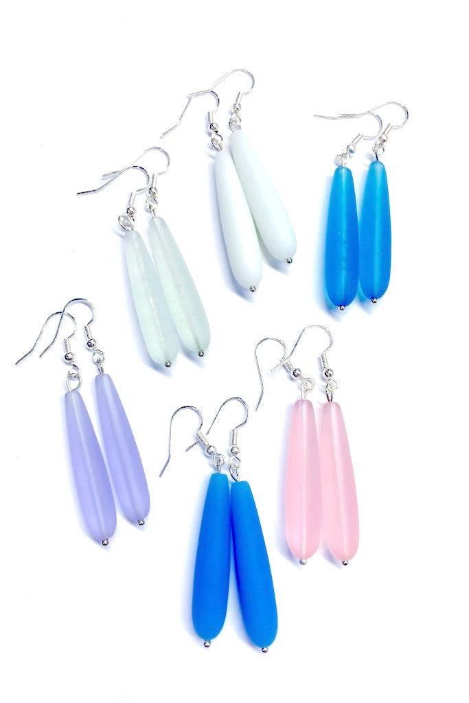 Sea Glass Drop Earrings-ThisBlueBird