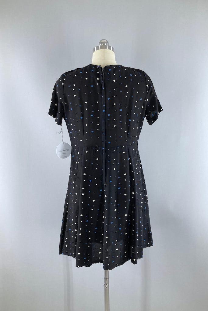 Vintage 1950s Polka Dot Dress-ThisBlueBird