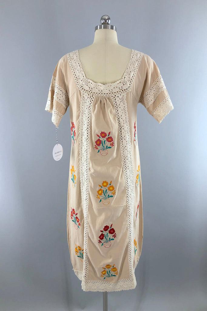 Vintage Embroidered Crochet Dress-ThisBlueBird