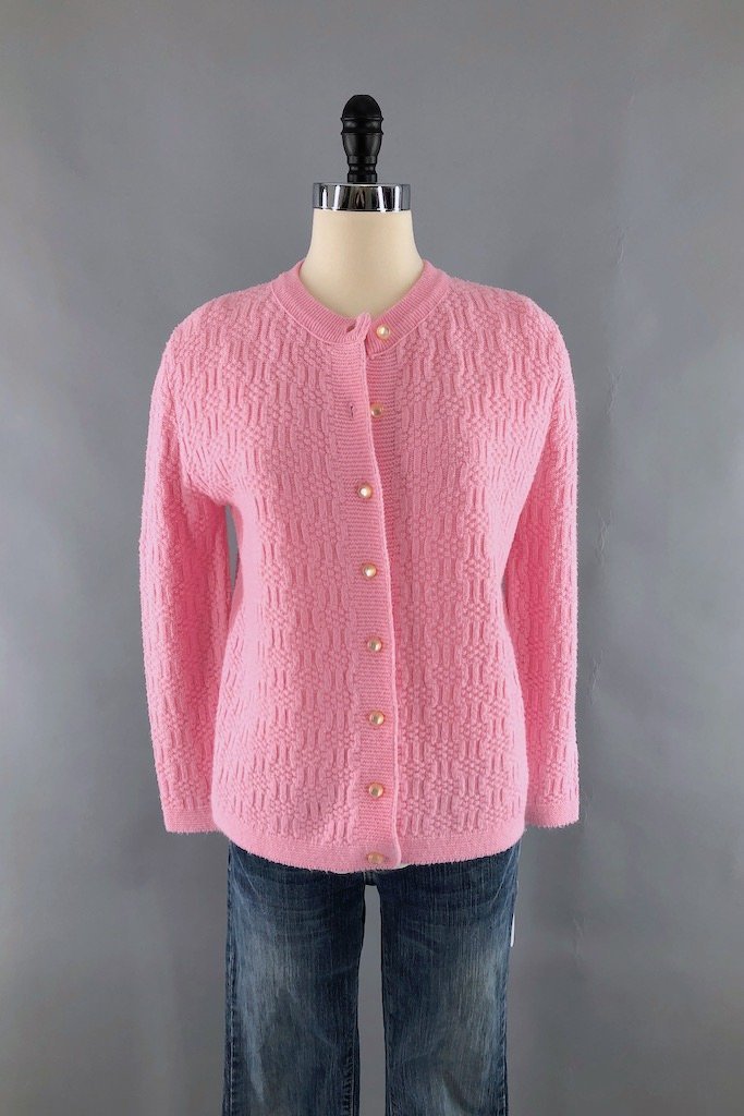 Retro Pink Cardigan