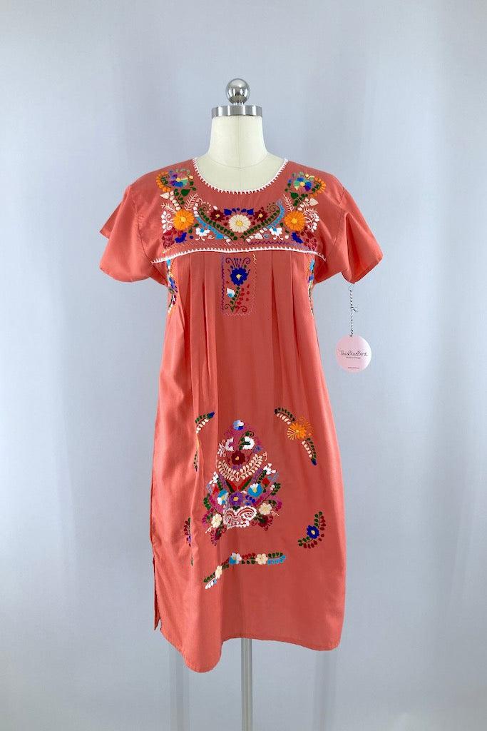 sachin and babi light blue dress Mexican Embroidered Tunic Dress | Artisan-Made in MexicoMexico main image 1