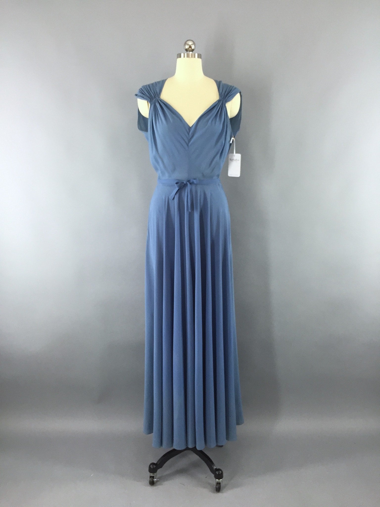 green emerald velvet dress Early 30s Evening Gown Bias Cut Long Vintage Dress Black Old Hollywood Small VFG main image 1