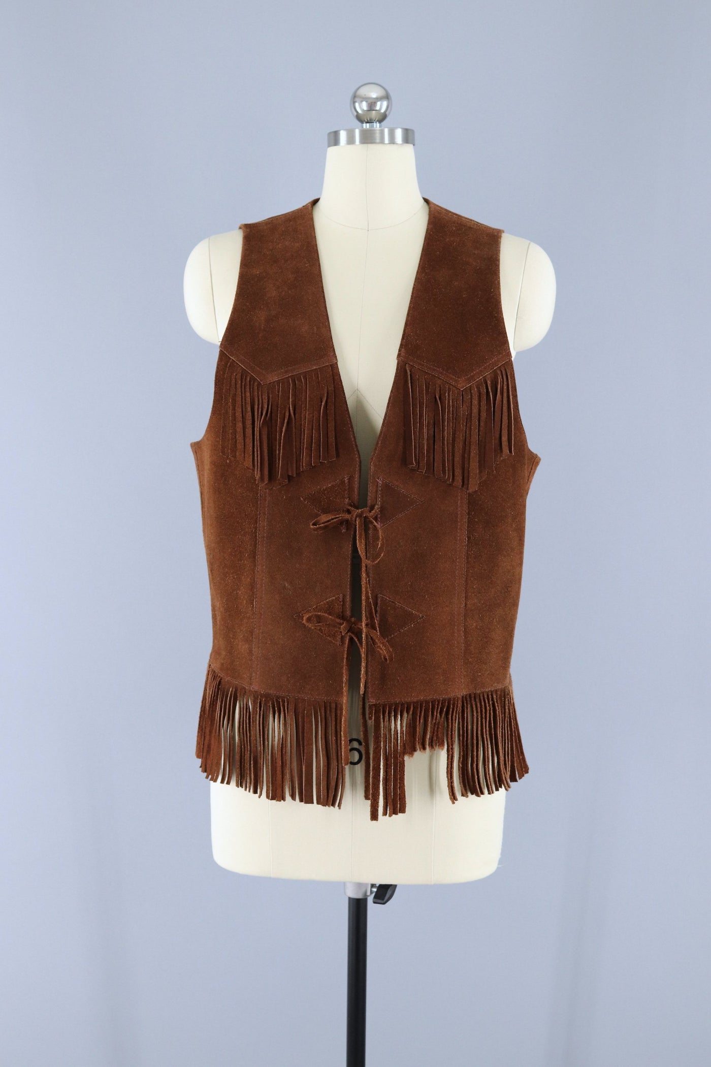 Vintage 1960s Fringed Suede Vest - ThisBlueBird