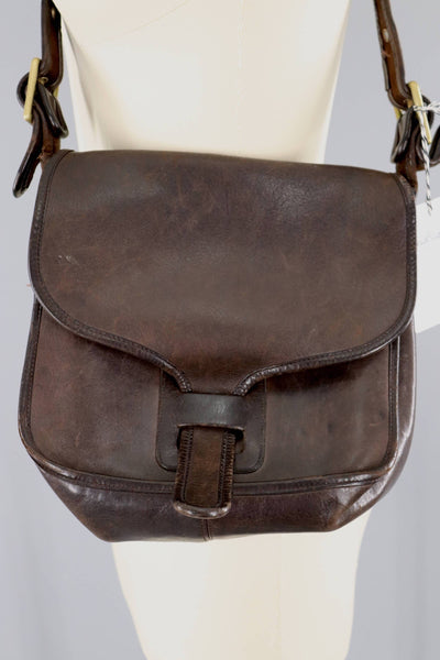 Vintage 1970s Coach Messenger Bag / Brown Leather / 716 4403 - ThisBlueBird