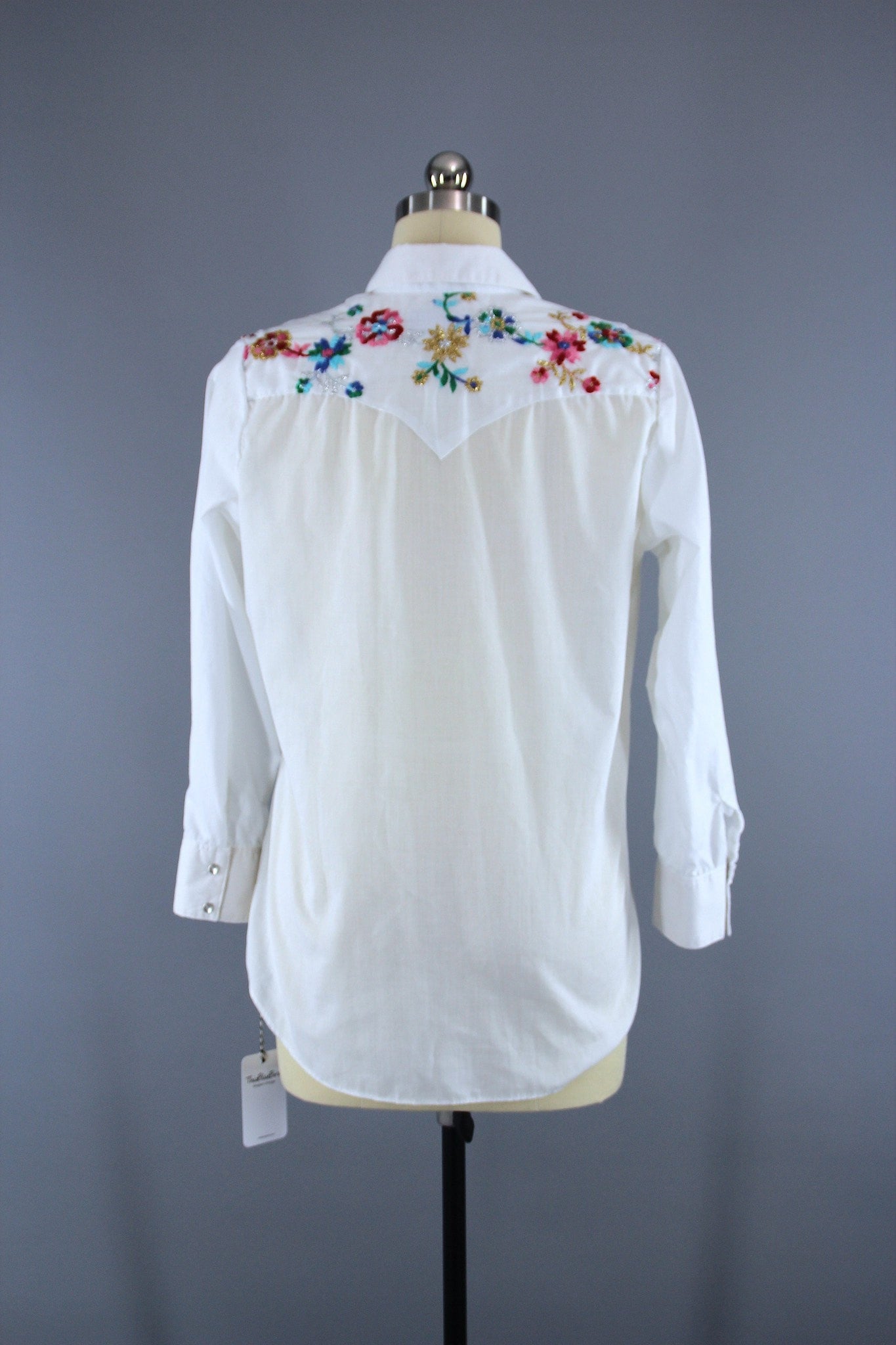 Vintage 1970s Rockmount Ranch Wear Floral Embroidered Western Shirt - ThisBlueBird