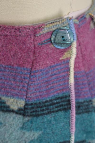 Vintage 1980s-90s Southwestern Purple Blanket Skirt - ThisBlueBird