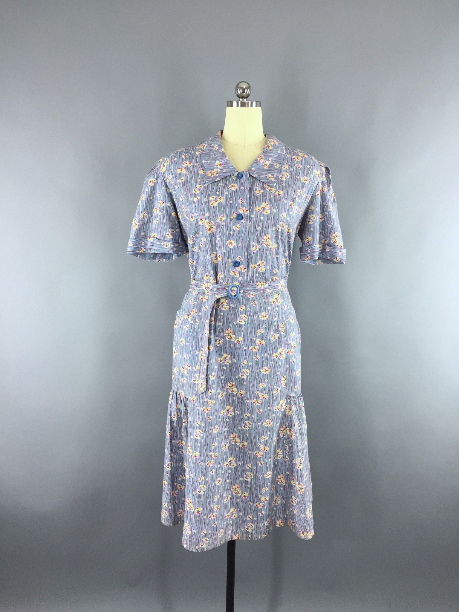 green emerald velvet dress 1980s Victor Costa Puff-Sleeve Pastel Floral Drop Waist Dress