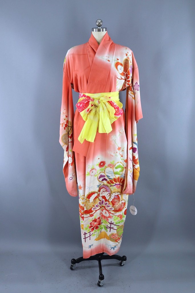 Bohémienne Kimono Robe in “Reactor Coral