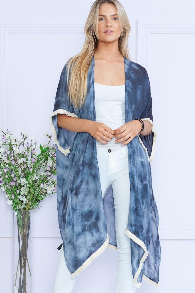 Blue Skies Tie Dye Duster Kimono-ThisBlueBird