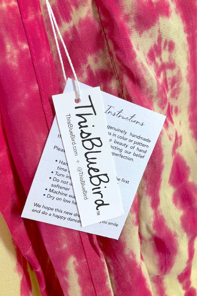 Bali Shibori - Pink Kimono Duster-ThisBlueBird