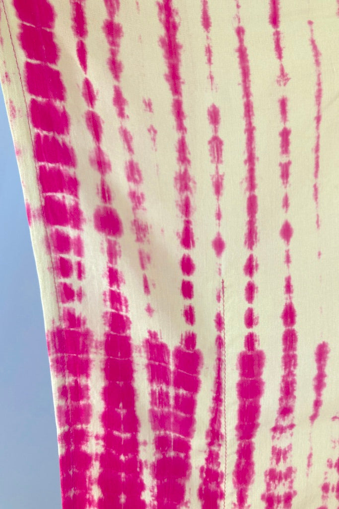 Bali Shibori - Pink Kimono Duster-ThisBlueBird