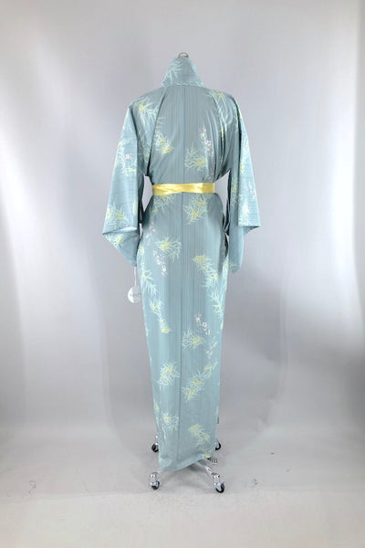 Vintage Sea Green Kimono Robe-ThisBlueBird