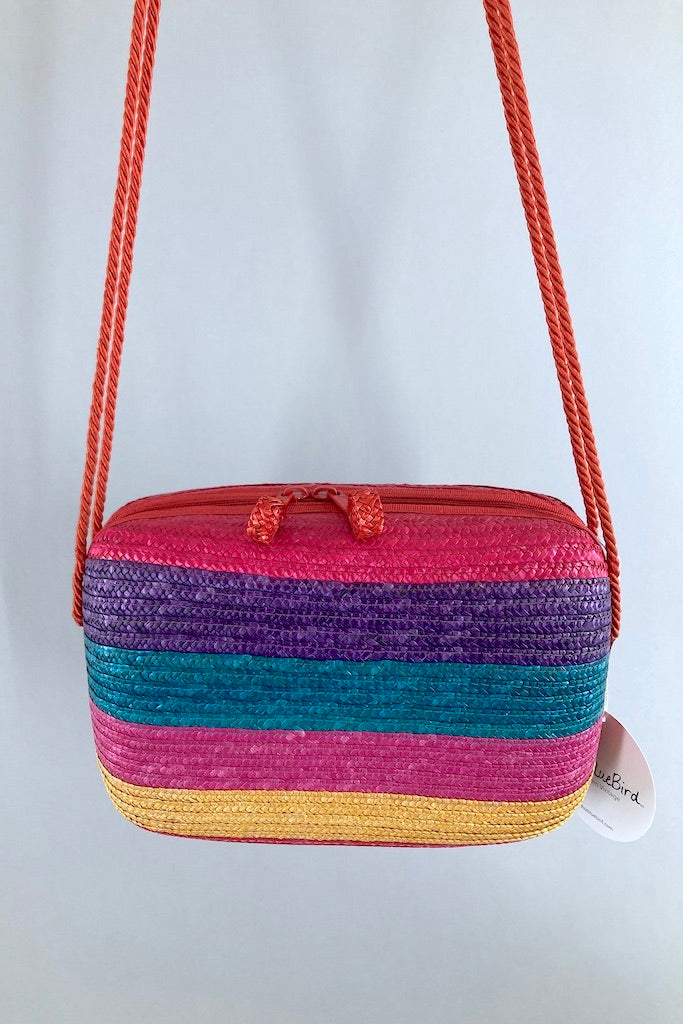 Vintage Liz Claiborne Straw Purse-ThisBlueBird
