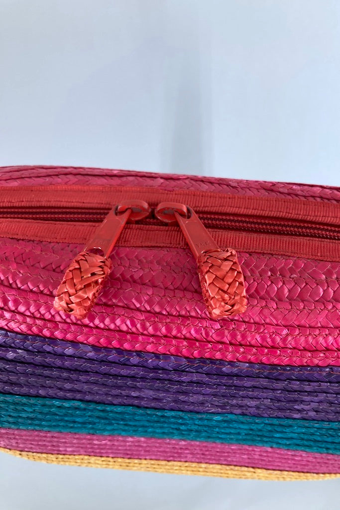 Vintage Liz Claiborne Straw Purse-ThisBlueBird