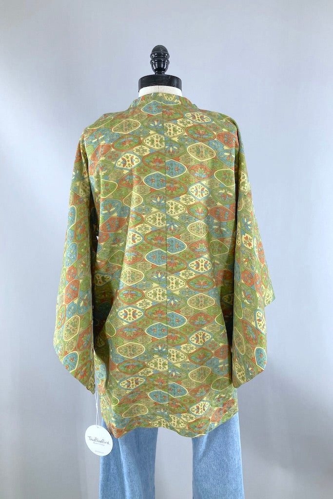 Vintage Green Kimono Jacket-ThisBlueBird