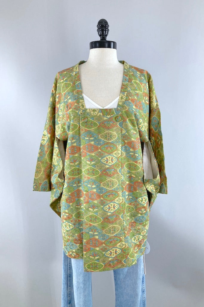 Vintage Green Kimono Jacket-ThisBlueBird