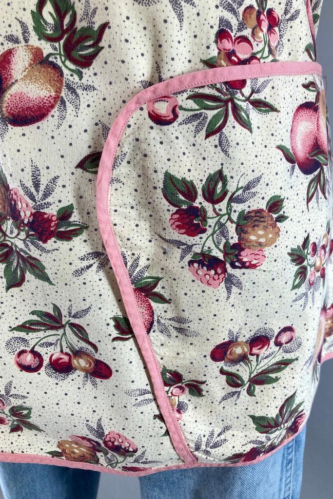 Vintage 1950s Summer Peaches Smock Apron-ThisBlueBird
