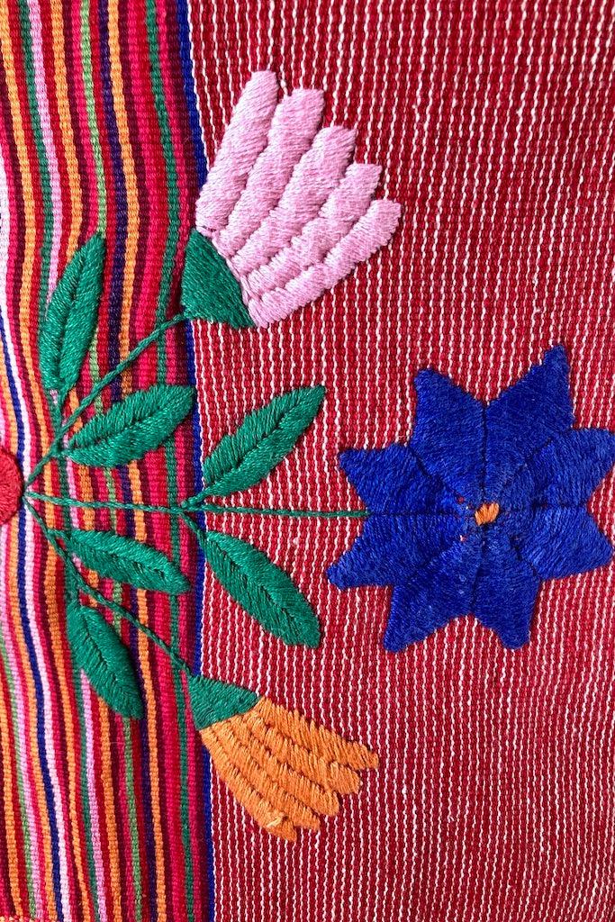 Vintage Red Floral Embroidered Serape-ThisBlueBird