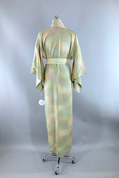 Vintage Green Ombre Silk Kimono-ThisBlueBird