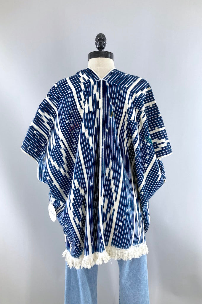 Indigo Baoule Cotton Cardigan-ThisBlueBird