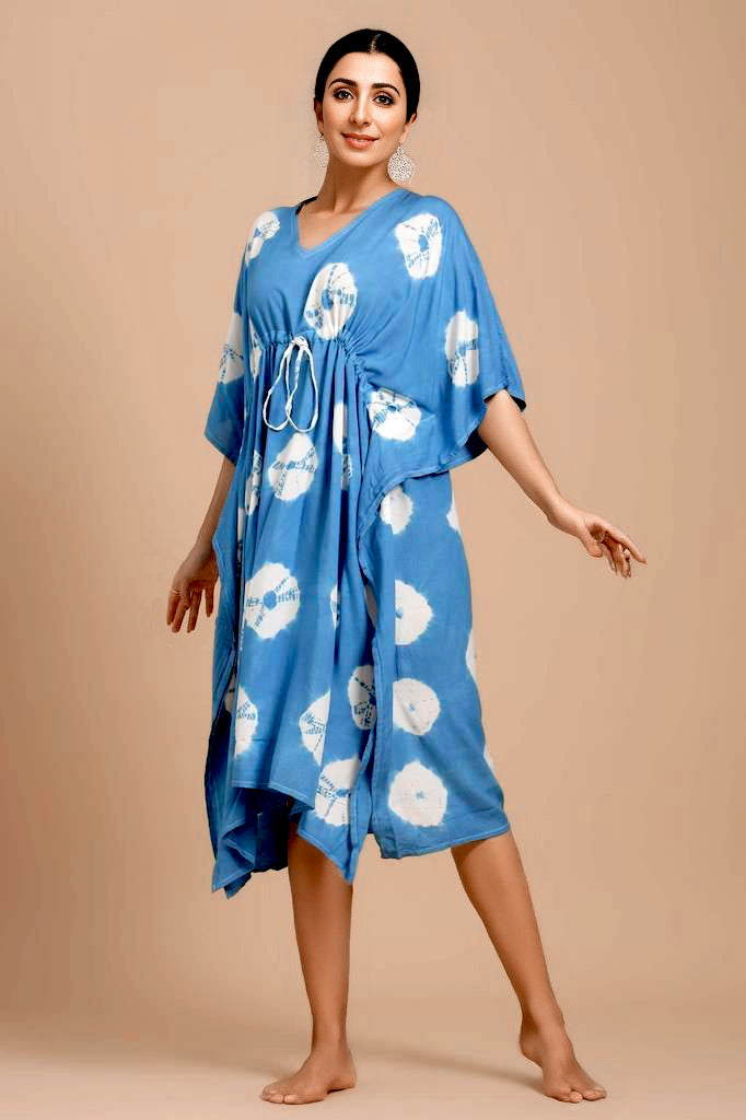 Shibori Tie Dyed Kaftan Dress-ThisBlueBird