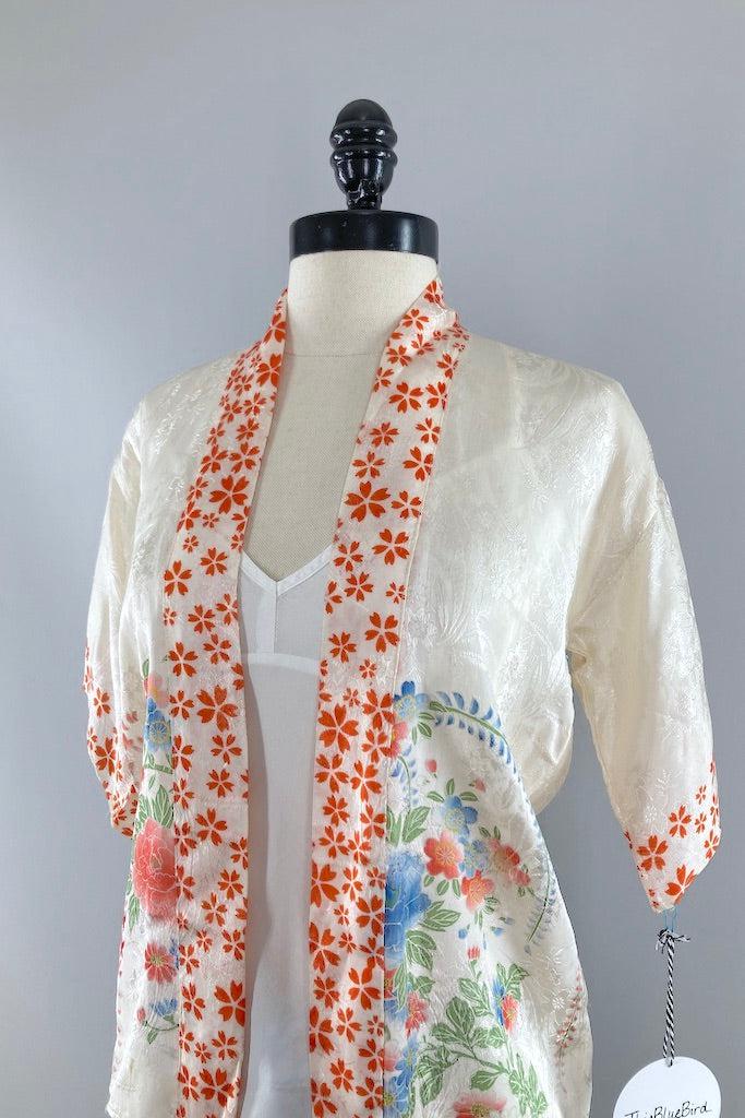 Vintage 1920s Silk Kimono Cardigan Top-ThisBlueBird