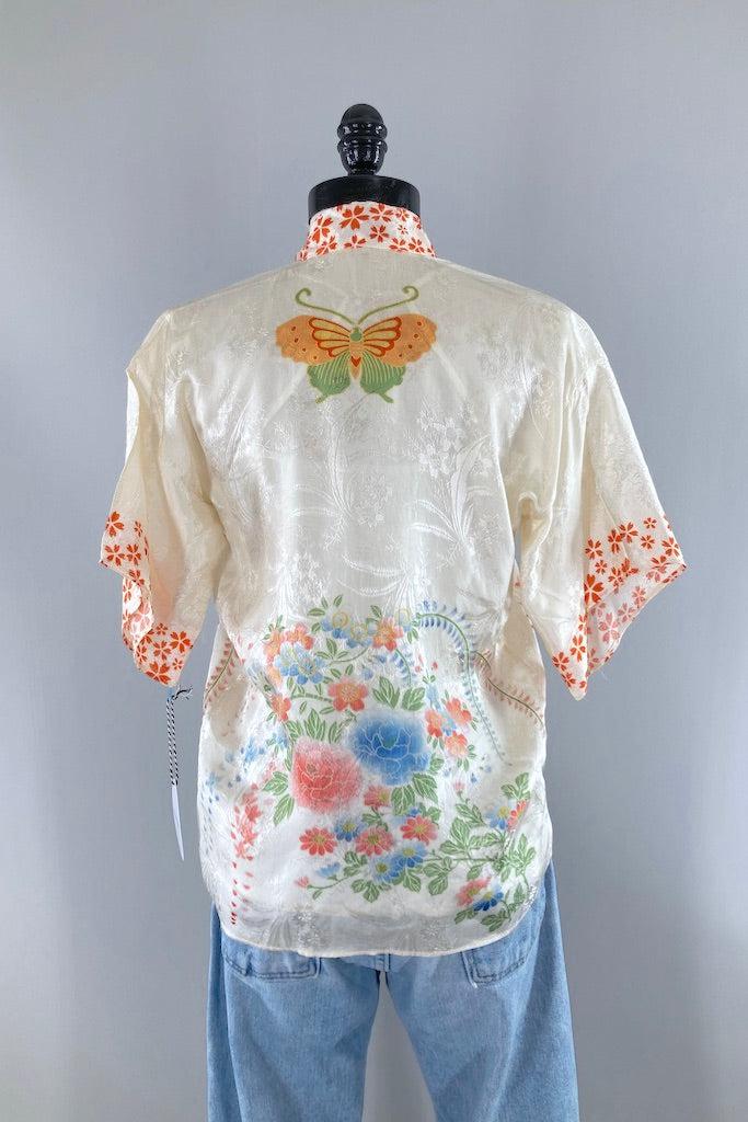 Vintage 1920s Silk Kimono Cardigan Top-ThisBlueBird