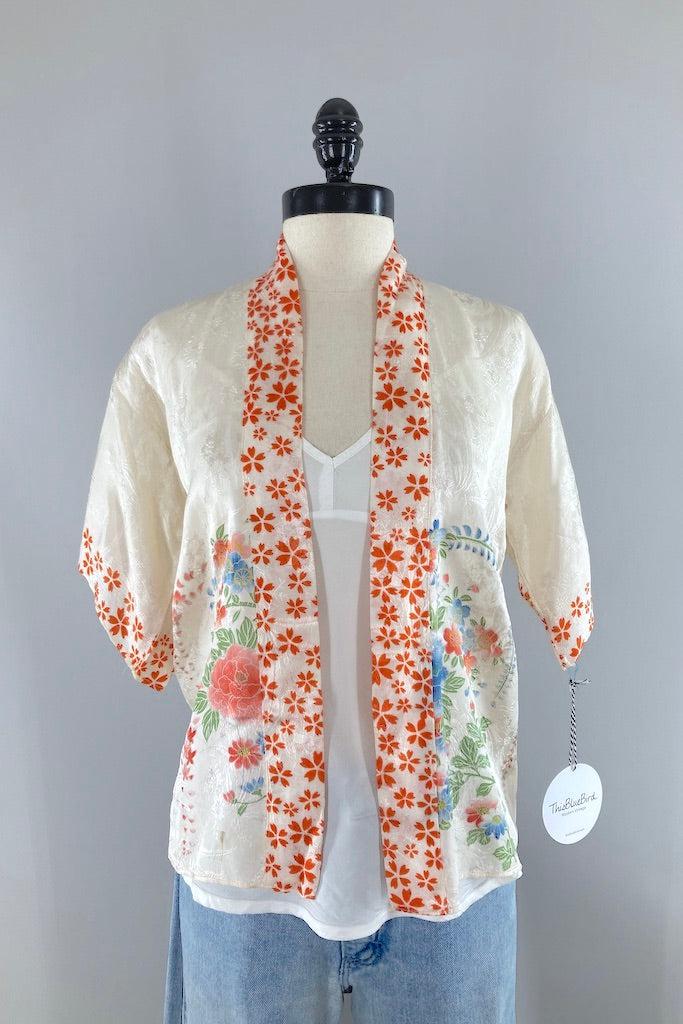 Vintage 1920s Silk Kimono Cardigan Top-ThisBlueBird