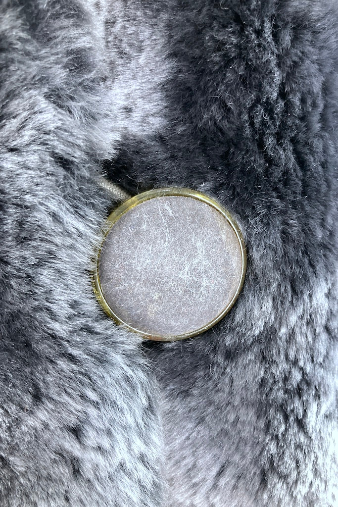 Vintage 1950s Grey Mouton Fur Coat-ThisBlueBird