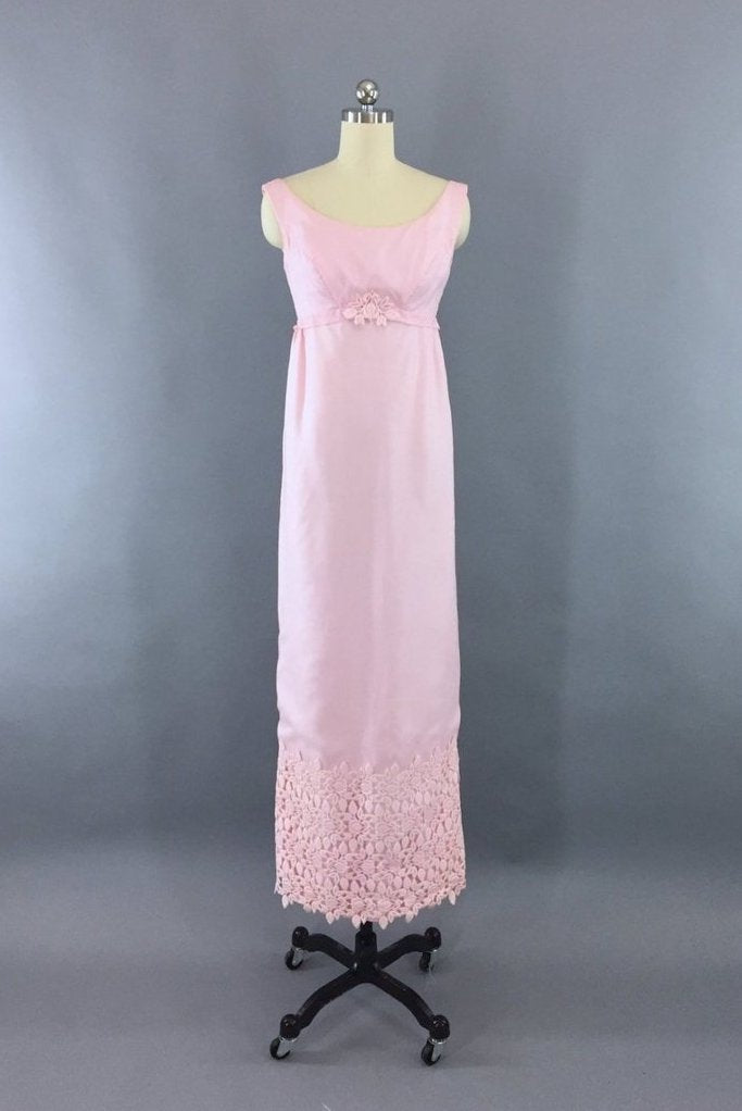 Vintage 1960s Pink Prom Dress-ThisBlueBird