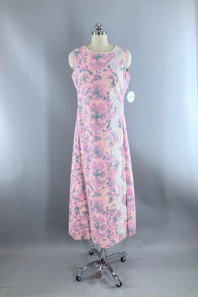 Vintage 1960s Preppy Maxi Dress-ThisBlueBird