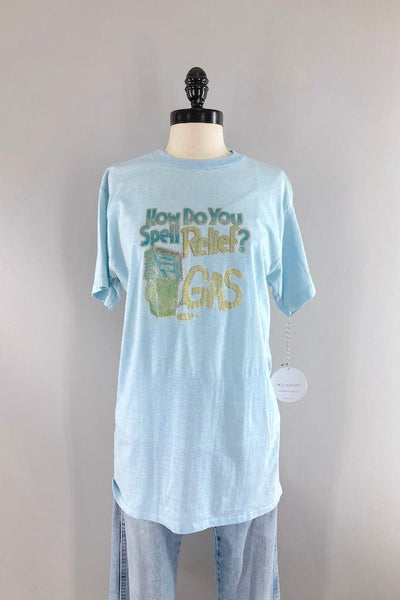 Vintage 1980s Glitter Gas T-Shirt-ThisBlueBird