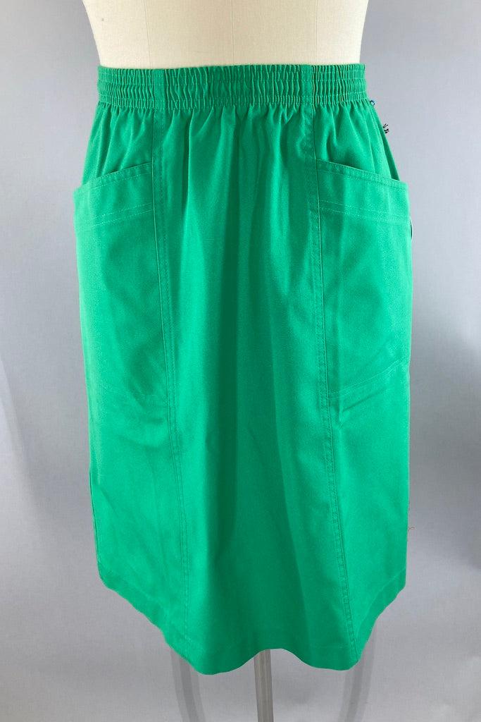 Vintage 1980s Green Koret Skirt-ThisBlueBird