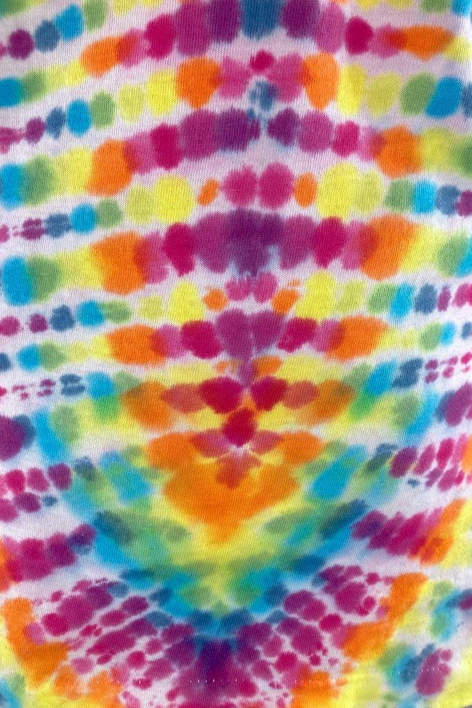 Vintage 1980s Tie Dyed TShirt - Yellow Rainbow-ThisBlueBird