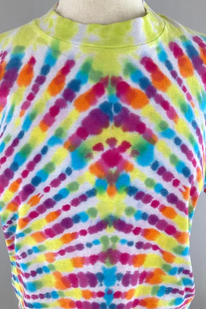 Vintage 1980s Tie Dyed TShirt - Yellow Rainbow-ThisBlueBird