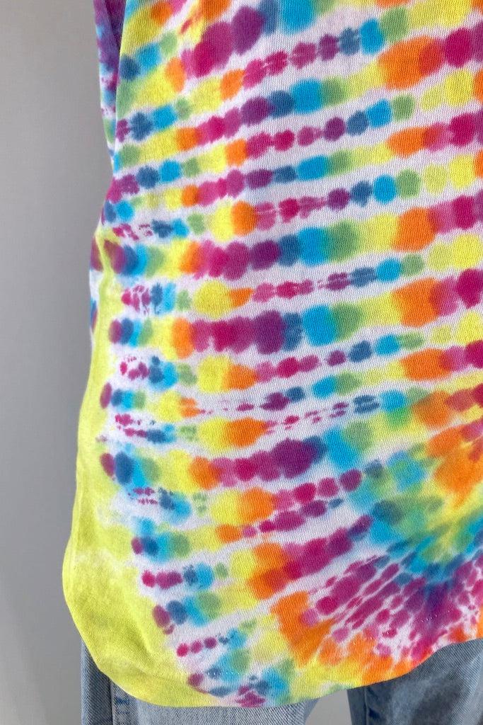 Vintage 1980s Tie Dyed TShirt - Yellow Rainbow-ThisBlueBird