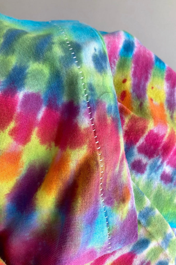 Vintage 1980s Tie Dyed Tee - Blue Wave-ThisBlueBird