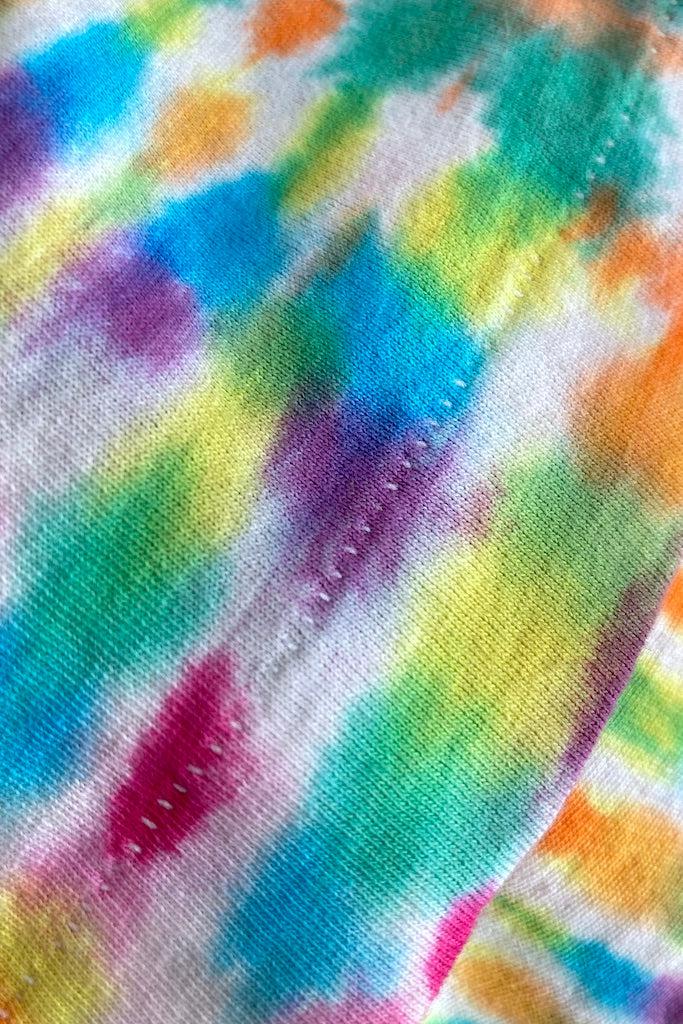 Vintage 1980s Tie Dyed Tee - Orange Rainbow-ThisBlueBird