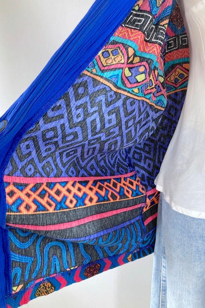 Vintage 80s Abstract Summer Cardigan-ThisBlueBird