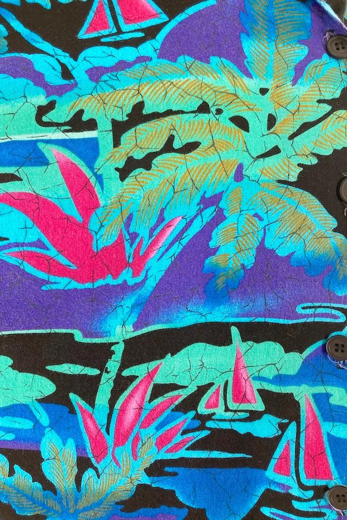 Vintage Batik Palm Print Shirt-ThisBlueBird