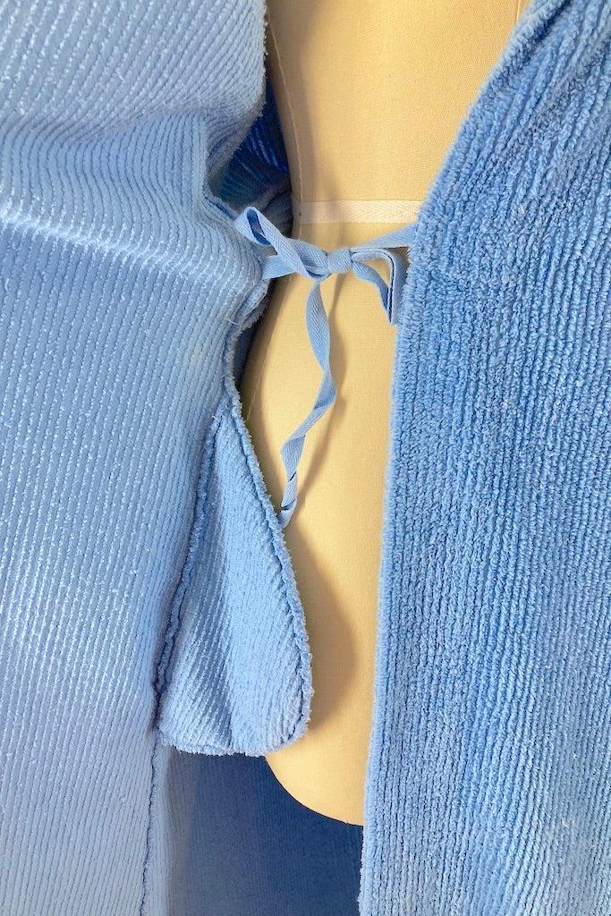 Vintage Blue Chenille Bathrobe-ThisBlueBird