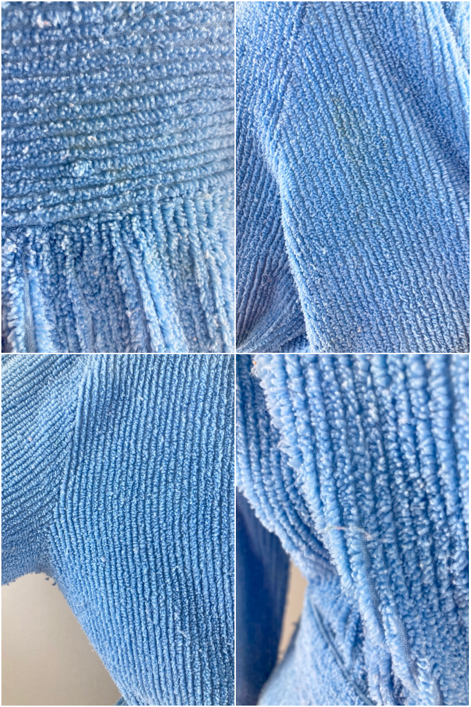Vintage Blue Chenille Bathrobe-ThisBlueBird